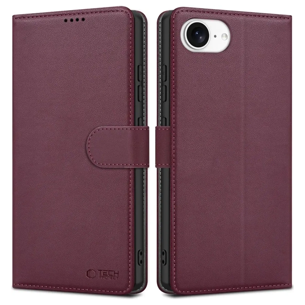 Etui z klapką Tech-Protect Wallet Apple iPhone 16e Mulberry