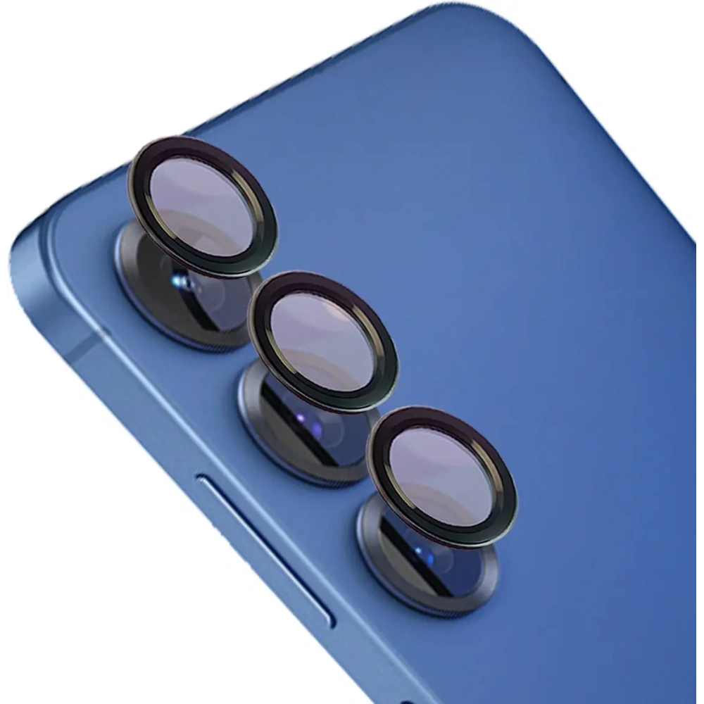 Szkło hartowane na aparat z aplikatorem Bizon Glass Snap Lens do Samsung Galaxy S25+ Plus czarne