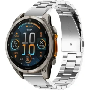 Kup Pasek ze stali nierdzewnej Bizon Strap Watch Aura do Smartwatcha 22mm srebrny - BIZ8626 - {ean13} - Sklep Home Screen