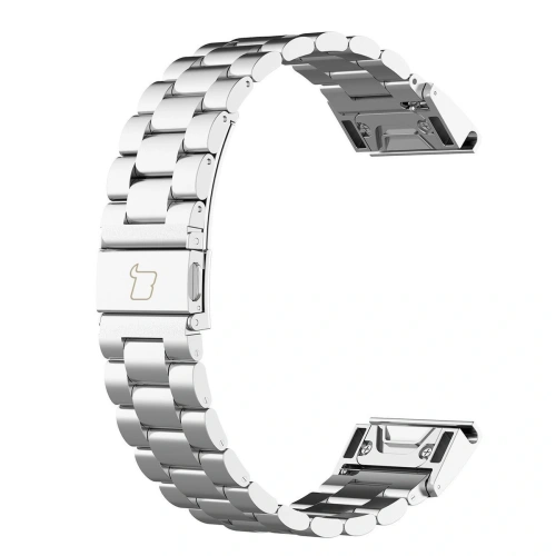 Kup Pasek ze stali nierdzewnej Bizon Strap Watch Aura do Smartwatcha 22mm srebrny - BIZ8626 - {ean13} - Sklep Home Screen
