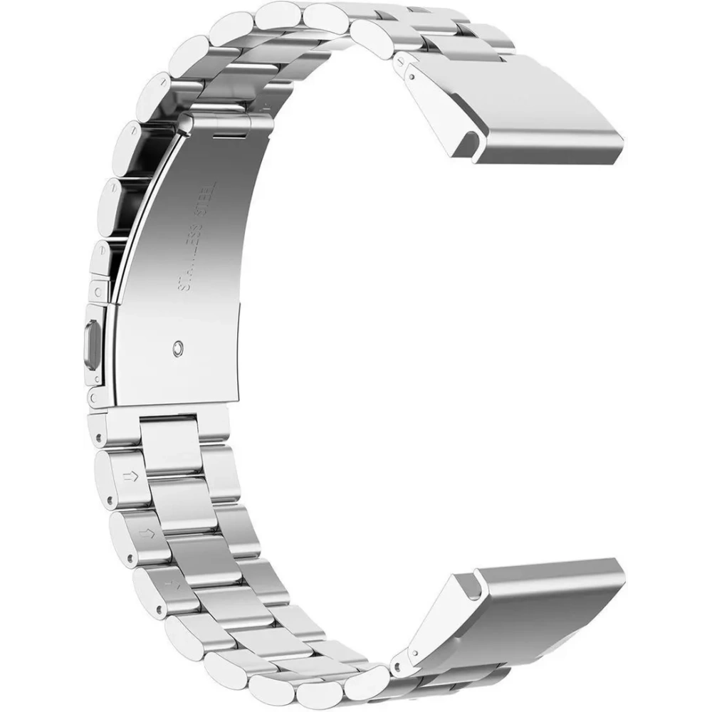 Pasek ze stali nierdzewnej Bizon Strap Watch Aura do Smartwatcha 22mm srebrny