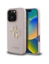 Etui Guess Grained Big 4G Logo Small Classic Logo do Apple iPhone 16 Pro Max różowy