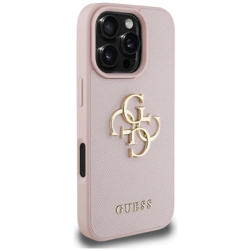 Kup Guess Logo Grained Big 4G Logo Small Classic Apple iPhone 16 Pro Max roz - GUE4369 - {ean13} - Sklep Home Screen