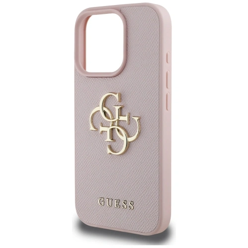 Kup Guess Logo Grained Big 4G Logo Small Classic Apple iPhone 16 Pro Max roz - GUE4369 - {ean13} - Sklep Home Screen