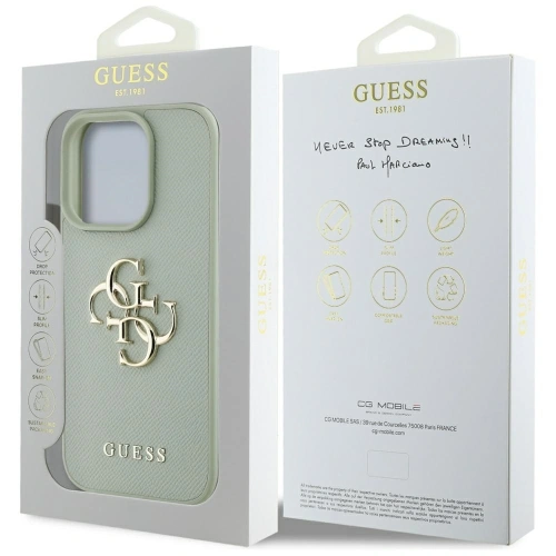 Kup Etui Guess Grained Big 4G Logo Small Classic Logo do Apple iPhone 16 Pro Max zielony - GUE4370 - {ean13} - Sklep Home Screen