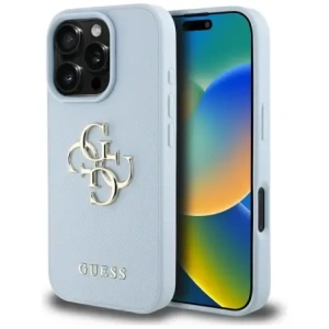 Kup Etui Guess Grained Big 4G Logo Small Classic Logo do Apple iPhone 16 Pro niebieski - GUE4371 - {ean13} - Sklep Home Screen