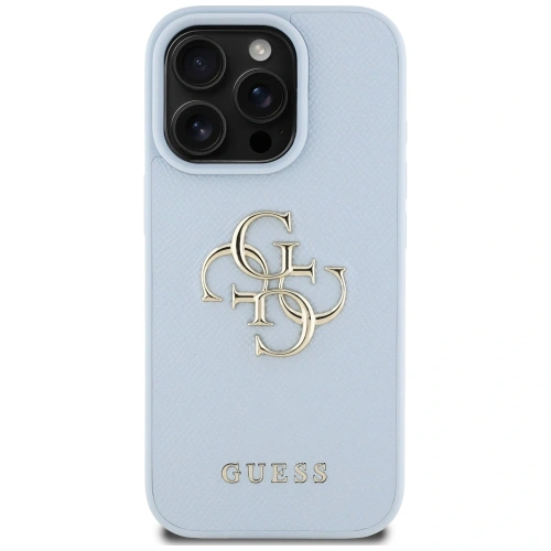 Kup Guess Granulat Mare 4G Logo Mic Logo Clasic Apple iPhone 16 Pro albastru - GUE4371 - {ean13} - Sklep Home Screen