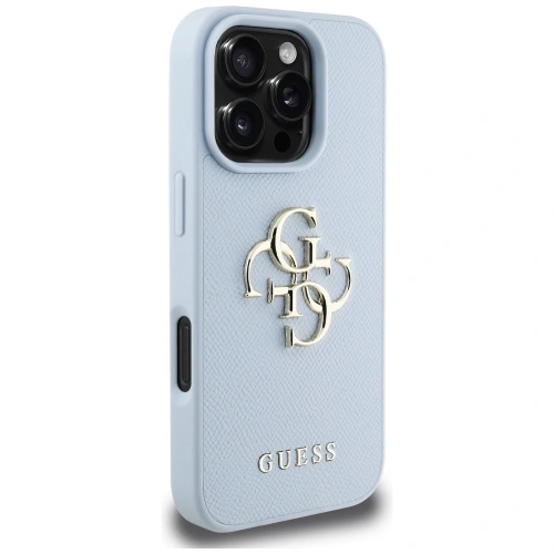 Kup Guess Granulat Mare 4G Logo Mic Logo Clasic Apple iPhone 16 Pro albastru - GUE4371 - {ean13} - Sklep Home Screen