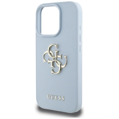 Kup Guess Granulat Mare 4G Logo Mic Logo Clasic Apple iPhone 16 Pro albastru - GUE4371 - {ean13} - Sklep Home Screen