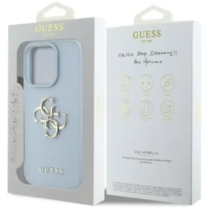 Kup Guess Granulat Mare 4G Logo Mic Logo Clasic Apple iPhone 16 Pro albastru - GUE4371 - {ean13} - Sklep Home Screen