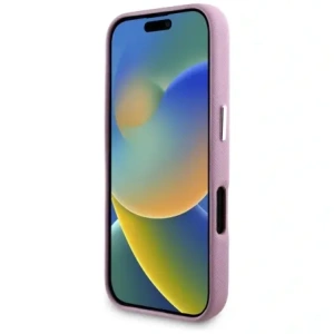 Kup Karl Lagerfeld Saffiano complet înfășurat logo metalic alungit MagSafe Apple iPhone 16 roz - KLD21943 - {ean13} - Sklep Home Screen