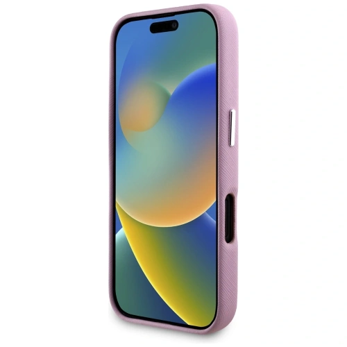 Kup Karl Lagerfeld Saffiano Voll umwickelt verlängertes Metall-Logo MagSafe Apple iPhone 16 pink - KLD21943 - {ean13} - Sklep Home Screen