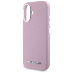 Kup Karl Lagerfeld Saffiano Full Wrapped Elongated Metal Logo MagSafe Apple iPhone 16 rózsaszín - KLD21943 - {ean13} - Sklep Home Screen