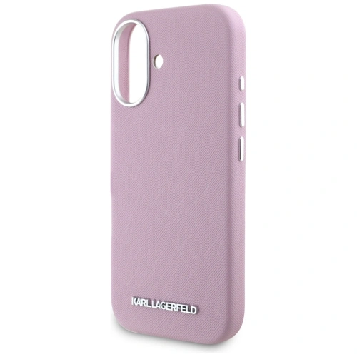 Kup Etui Karl Lagerfeld Saffiano Full Wrapped Elongated Metal Logo MagSafe pro Apple iPhone 16 růžová - KLD21943 - {ean13} - Sklep Home Screen