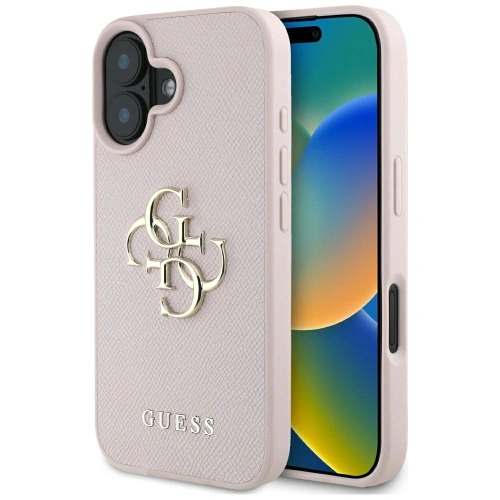 Kup Etui Guess Grained Big 4G Logo Small Classic Logo do Apple iPhone 16 růžová - GUE4374 - {ean13} - Sklep Home Screen