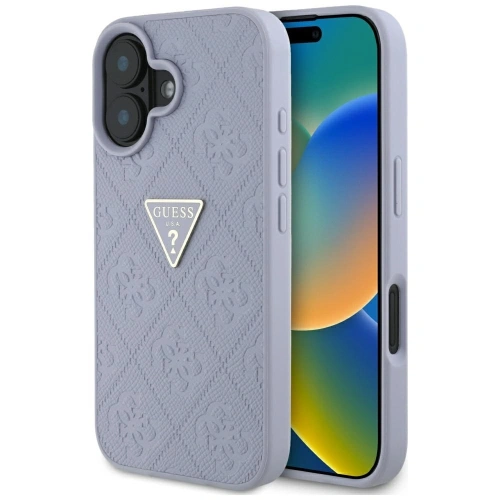 Kup Etui Guess Hot Stamp 4G Pattern Triangle Metal Logo do Apple iPhone 16 fioletowy - GUE4377 - {ean13} - Sklep Home Screen