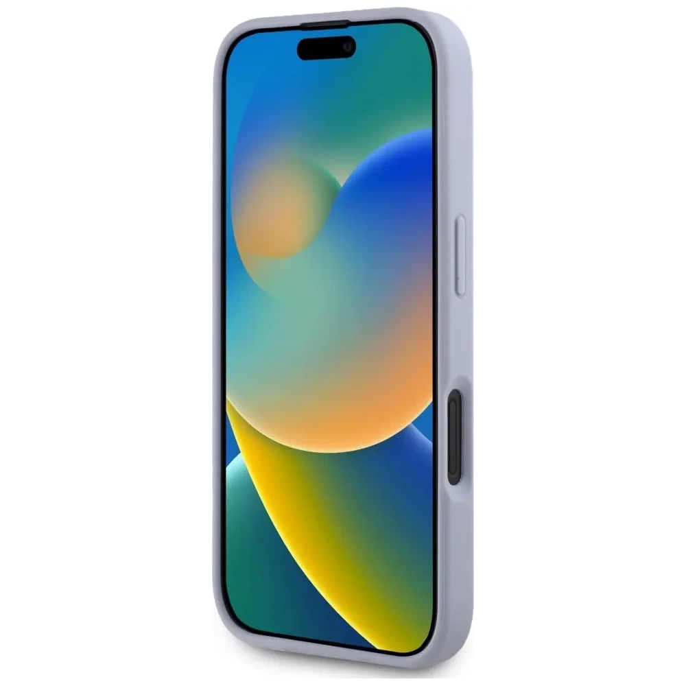 Etui Guess Hot Stamp 4G Pattern Triangle Metal Logo do Apple iPhone 16 fioletowy