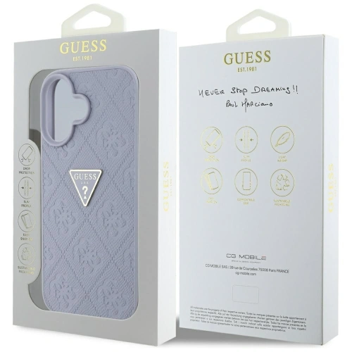 Kup Etui Guess Hot Stamp 4G Pattern Triangle Metal Logo do Apple iPhone 16 fioletowy - GUE4377 - {ean13} - Sklep Home Screen