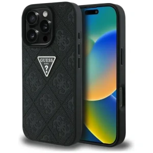 Kup Etui Guess Hot Stamp 4G Pattern Triangle Metal Logo do Apple iPhone 16 Pro czarny - GUE4378 - {ean13} - Sklep Home Screen