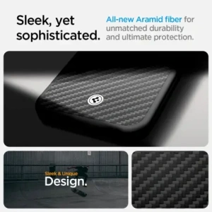 Kup Spigen Enzo Aramid Mag MagSafe Apple iPhone 16e Mattschwarz - SPN16684 - {ean13} - Sklep Home Screen