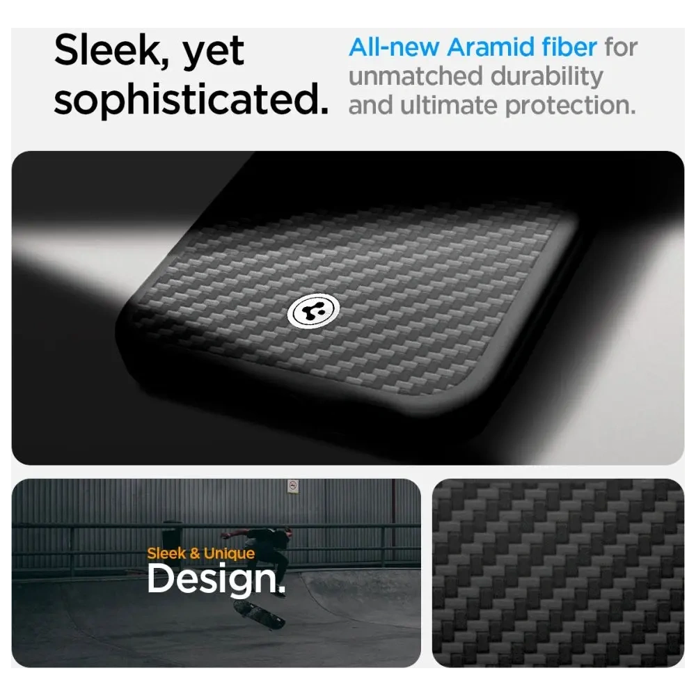 Etui Spigen Enzo Aramid Mag MagSafe Apple iPhone 16e Matte Black