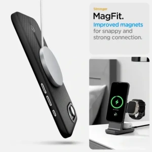 Kup Spigen Enzo Aramid Mag MagSafe Apple iPhone 16e Mattschwarz - SPN16684 - {ean13} - Sklep Home Screen