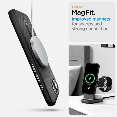 Kup Etui Spigen Enzo Aramid Mag MagSafe Apple iPhone 16e Matná černá - SPN16684 - {ean13} - Sklep Home Screen