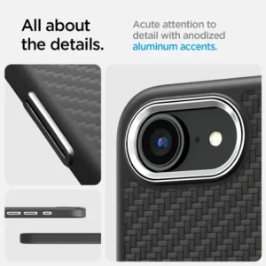 Kup Spigen Enzo Aramid Mag MagSafe Apple iPhone 16e Mattschwarz - SPN16684 - {ean13} - Sklep Home Screen