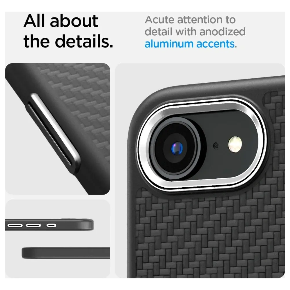 Etui Spigen Enzo Aramid Mag MagSafe Apple iPhone 16e Matte Black