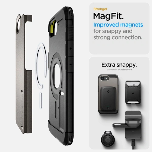 Kup Etui Spigen Tough Armor Mag MagSafe Apple iPhone 16e Gunmetal - SPN16688 - {ean13} - Sklep Home Screen