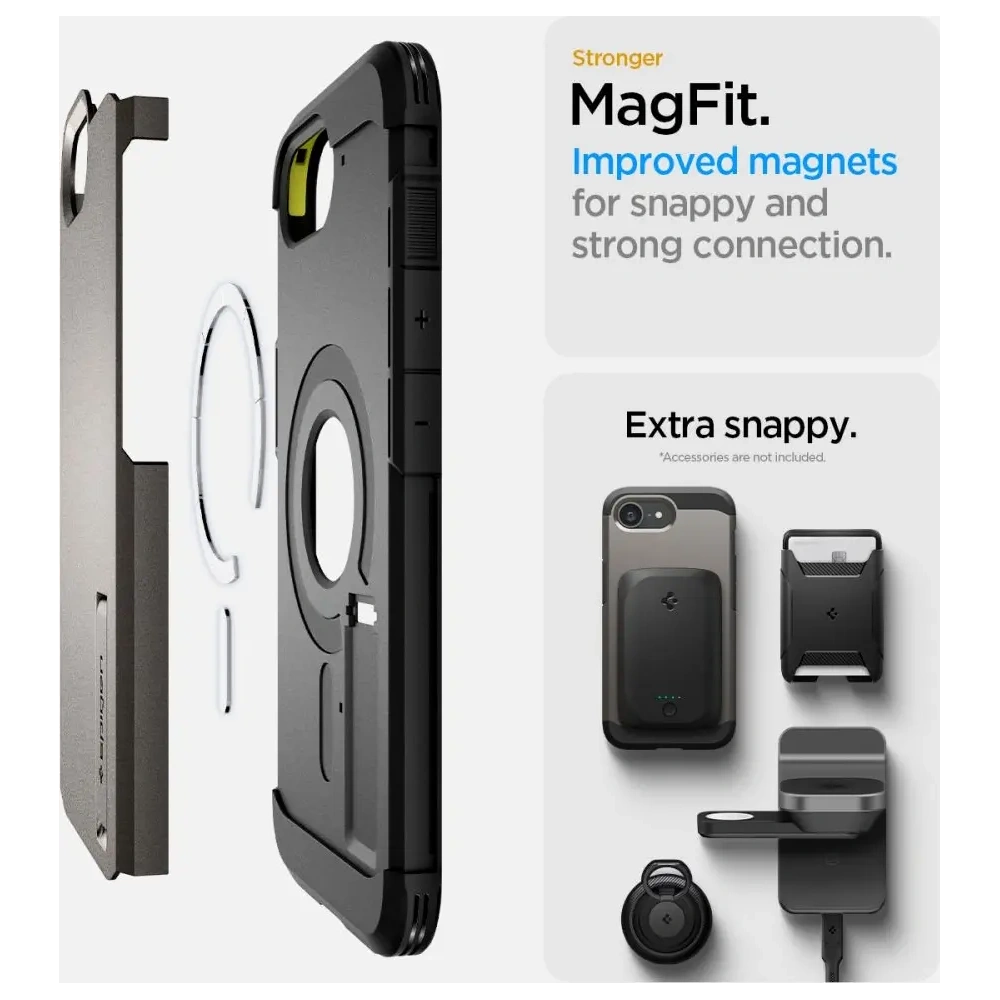 Etui Spigen Tough Armor Mag MagSafe Apple iPhone 16e Gunmetal