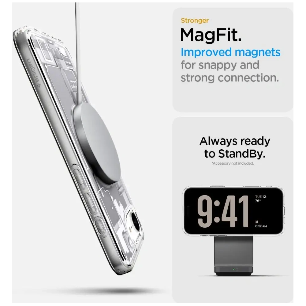 Etui Spigen Ultra Hybrid Mag MagSafe Apple iPhone 16e Zero One White