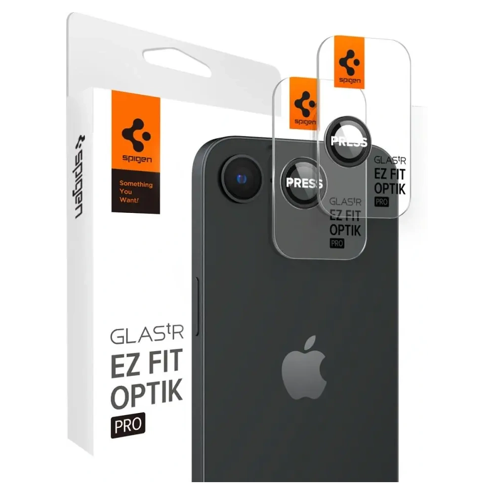 Szkło hartowane na aparat Spigen Optik Pro Glas.tr ez Fit Camera Protector Apple iPhone 16e Black [2 PACK]