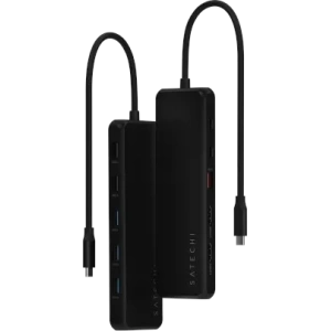 Kup Satechi 13 az 1-ben hármas kijelző multiport adapter USB-C / 2xHDMI 4K/60Hz, DP 8K/60Hz, 3xUSB-A 3.0 (5Gbps), USB-A 3.1 (10Gbps), 2xUSB-A 2.0 (480Mbps), 2xUSB-C (10Gbps, PD 85W), 1xEthernet 1Gbps, 1xaudio 3,5 mm - STH181 - {ean13} - Sklep Home Screen