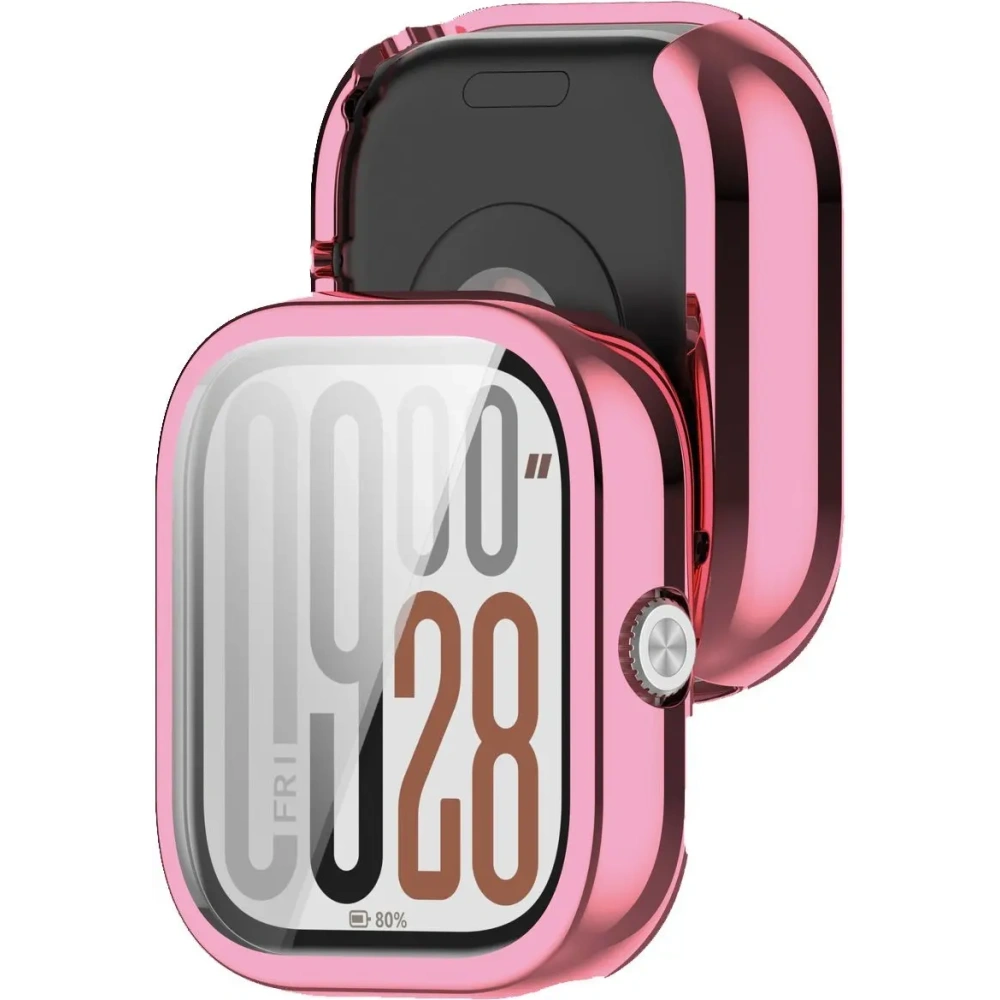 Etui z osłoną ekranu Bizon Case Watch Felipe do Xiaomi Redmi Watch 5 różowe