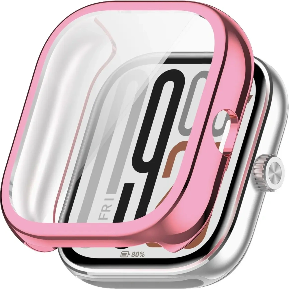 Etui z osłoną ekranu Bizon Case Watch Felipe do Xiaomi Redmi Watch 5 różowe