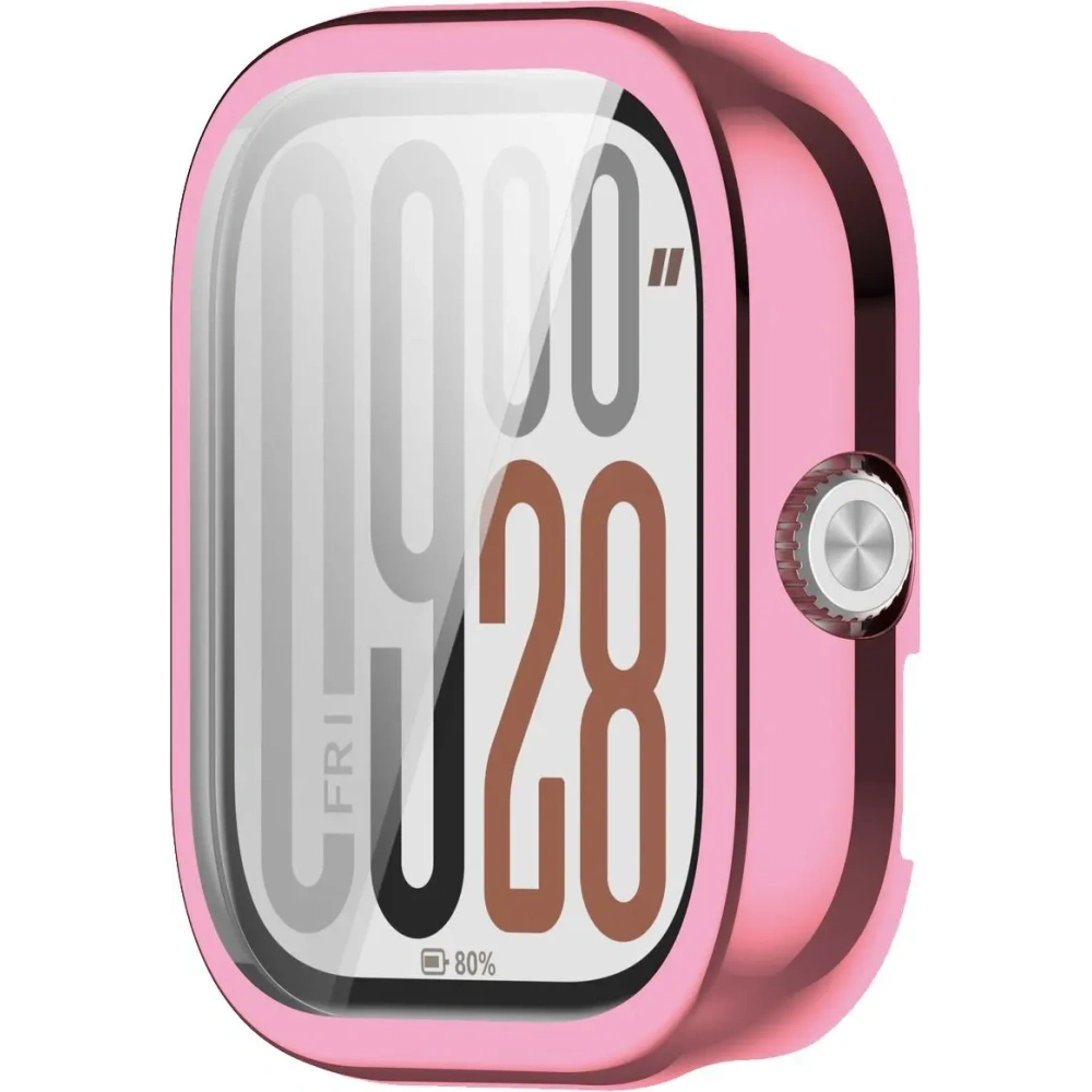 Etui z osłoną ekranu Bizon Case Watch Felipe do Xiaomi Redmi Watch 5 różowe