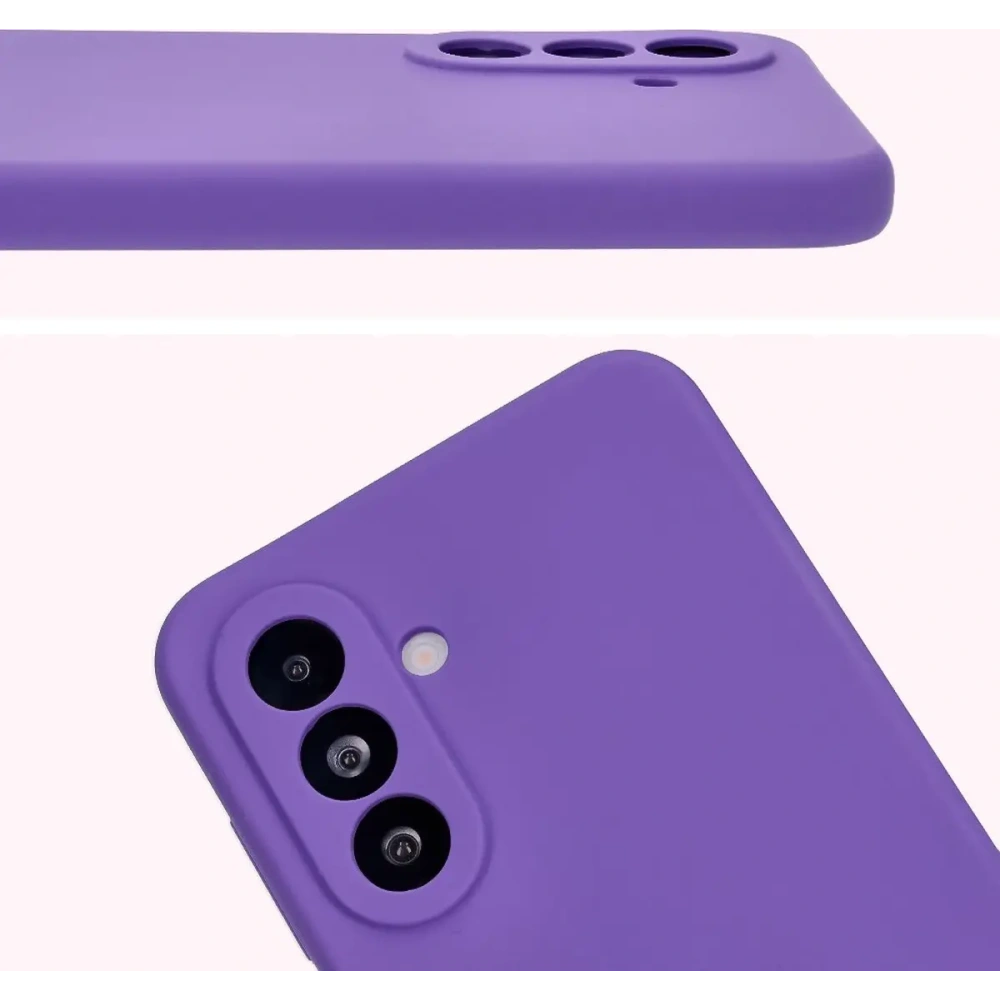 Silikonowe etui Bizon Soft Case do Samsung Galaxy A36 5G fioletowe