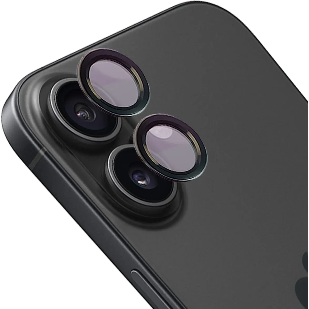 Szkło hartowane na aparat z aplikatorem Bizon Glass Snap Lens do Apple iPhone 16 / 16 Plus czarne