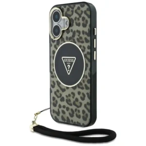 Kup Guess HC IML Leopard Dreieckige Schnurriemen Apple iPhone 16 MagSafe braun - GUE4379 - {ean13} - Sklep Home Screen