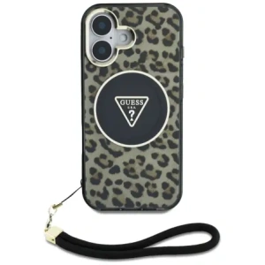 Kup Guess HC IML Leopárd Háromszög Kábel Pánt Apple iPhone 16 MagSafe barna - GUE4379 - {ean13} - Sklep Home Screen
