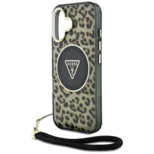 Kup Guess HC IML Leopárd Háromszög Kábel Pánt Apple iPhone 16 MagSafe barna - GUE4379 - {ean13} - Sklep Home Screen