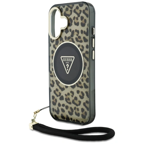 Kup Etui Guess HC IML Leopard Triangle Cord Strap do Apple iPhone 16 MagSafe hnědý - GUE4379 - {ean13} - Sklep Home Screen