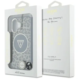 Kup Ghicește HC IML Leopard Triangle Cord Strap Apple iPhone 16 MagSafe maro - GUE4379 - {ean13} - Sklep Home Screen