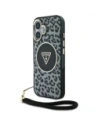 Buy Guess HC IML Leopard Triangle Cord Strap Apple iPhone 16 MagSafe black - GUE4380 - {ean13} - Home Screen Store Europe