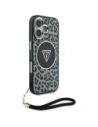 Buy Guess HC IML Leopard Triangle Cord Strap Apple iPhone 16 MagSafe black - GUE4380 - {ean13} - Home Screen Store Europe