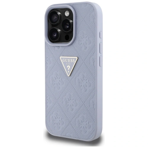 Kup Etui Guess Hot Stamp 4G Pattern Triangle Metal Logo do Apple iPhone 16 Pro fialová - GUE4381 - {ean13} - Sklep Home Screen