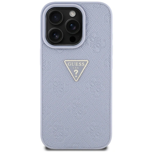 Kup Etui Guess Hot Stamp 4G Pattern Triangle Metal Logo do Apple iPhone 16 Pro fioletowy - GUE4381 - {ean13} - Sklep Home Screen