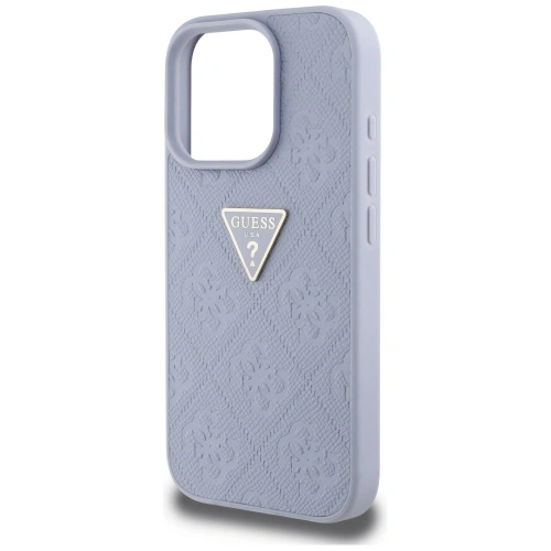 Kup Etui Guess Hot Stamp 4G Pattern Triangle Metal Logo do Apple iPhone 16 Pro fioletowy - GUE4381 - {ean13} - Sklep Home Screen