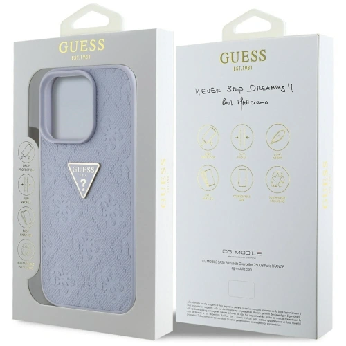 Kup Etui Guess Hot Stamp 4G Pattern Triangle Metal Logo do Apple iPhone 16 Pro fioletowy - GUE4381 - {ean13} - Sklep Home Screen
